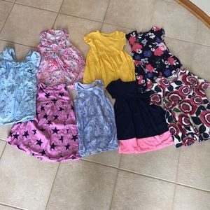 8 size 3T shirt sleeve and tank top dresses.
